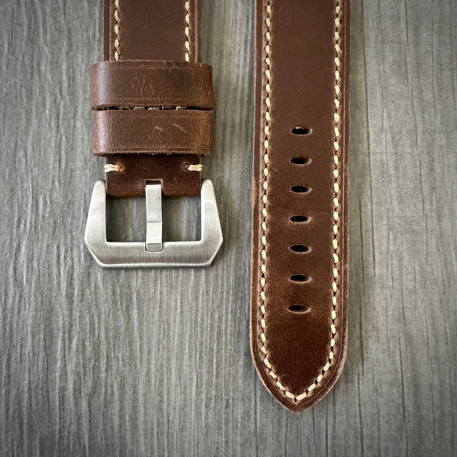 Dark Brown Leather Watch Strap Band For NEW Apple watch Ultra 1 2 49mm