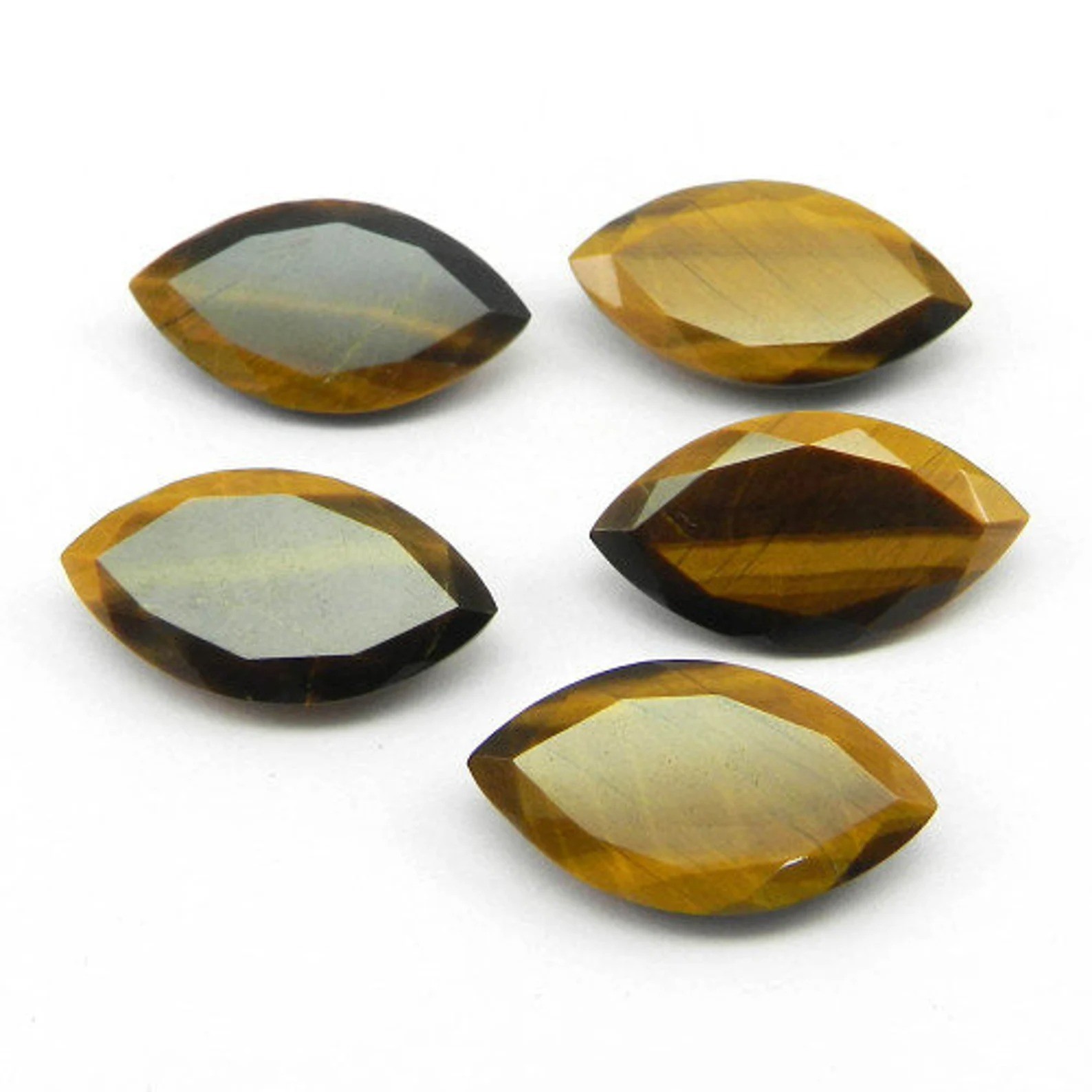 Golden Tiger Eye Marquise Faceted Cut 5x10mm to 12x24mm Wholesale Gemstone