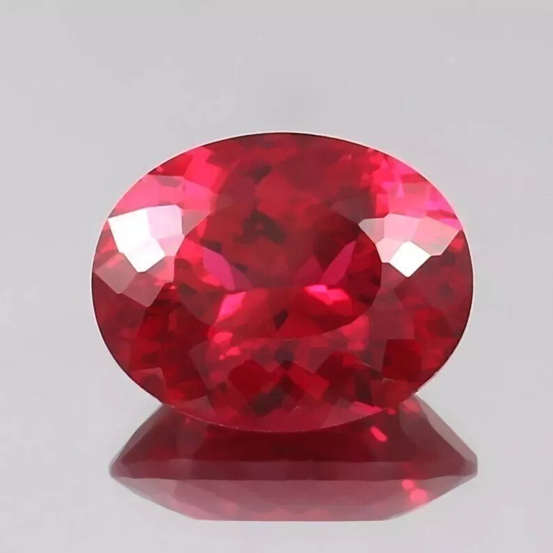 Blood Red 8.19 Ct Mozambique Unheated Flawless Grade Ruby Oval Gemstone Cut AAA