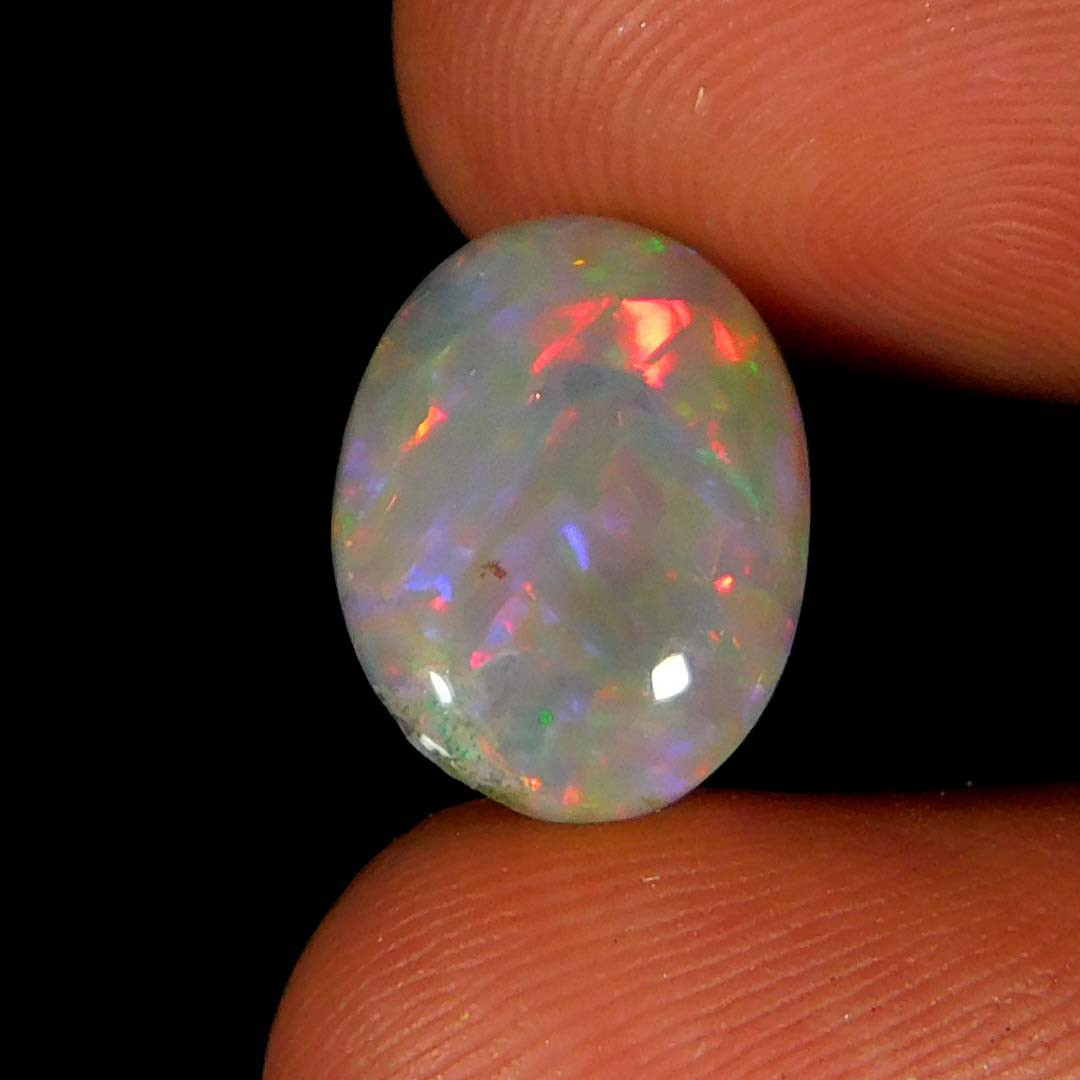 3.60Cts. Natural Play of Color Ethiopian Opal Oval Cabochon Reiki Gemstone