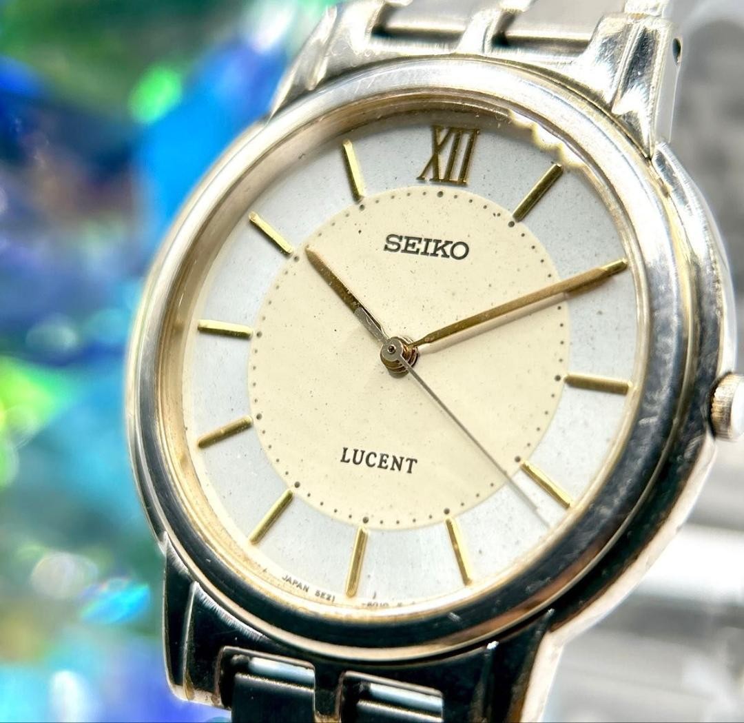 SEIKO Lucent Men’s Quartz Watch, Two-Tone Color, Roman Numerals