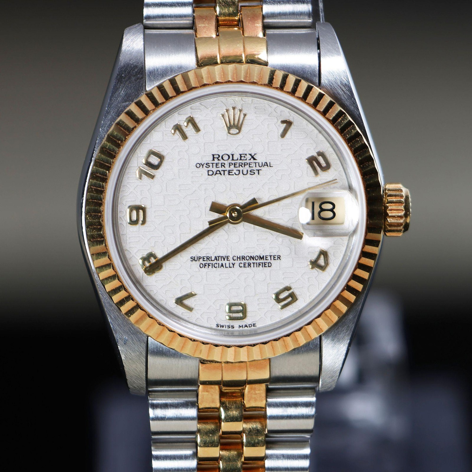 Rolex Datejust 68273 Two-Tone Jubilee Dial Fluted Bezel 31mm Watch 1998 Full Set