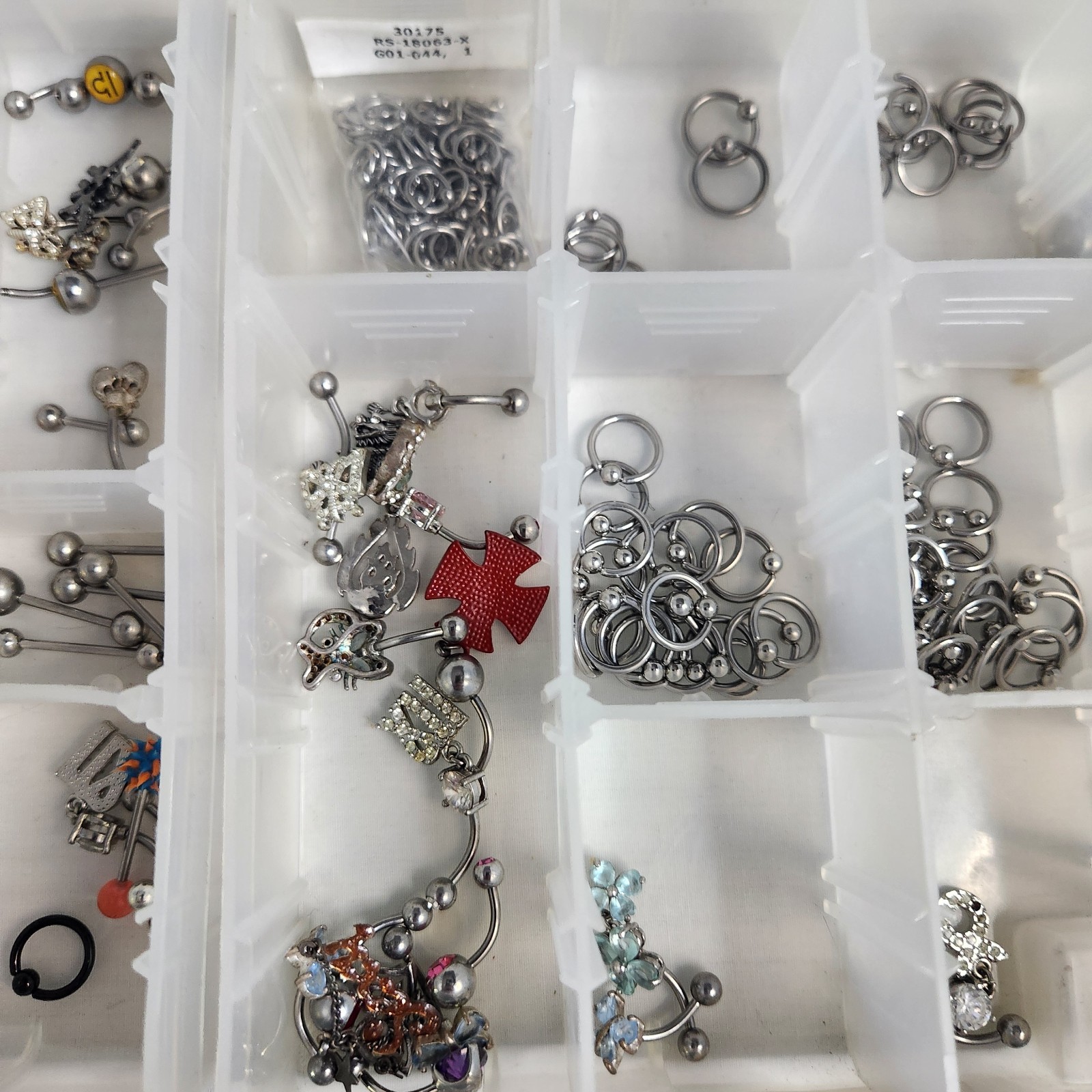 Vintage Body Jewelry Piercing HUGE Lot – Ear, Nose, Nipple, Lip Etc….