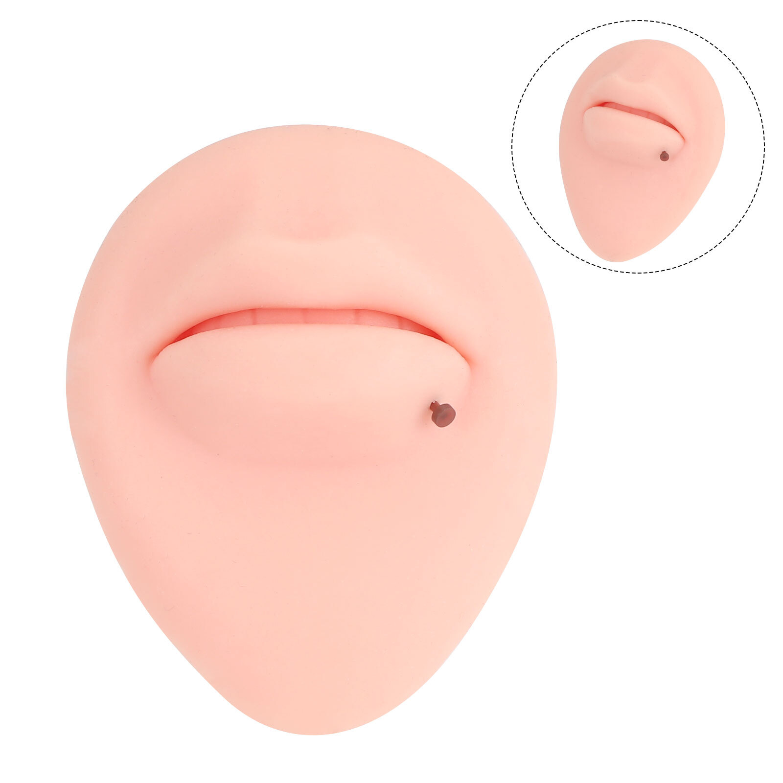 40Pcs Kit Silicone Labret Lip Studs Push in Flat Ear Helix Conch Piercing 16G US