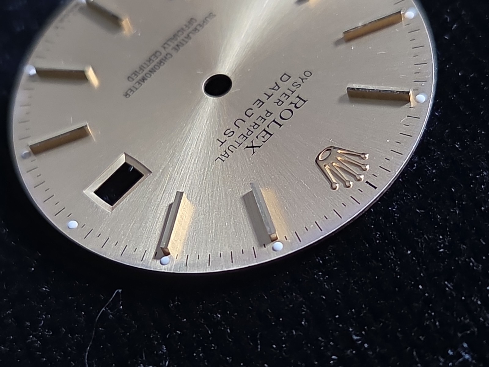 Rolex Datejust Original Dial 1960s Champagne Gold Sunburst Applied Indices