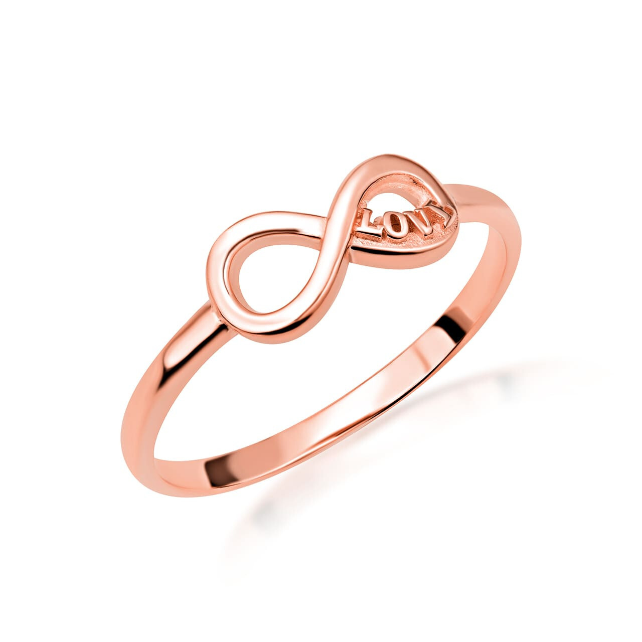 Gold Infinity “Love” Script Ring (Available in Yellow/Rose/White Gold)