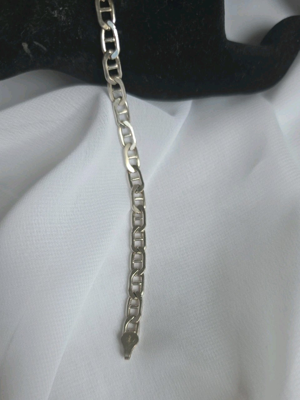 Sterling Italy 925 Mariner Link Bracelet 8in 5mm