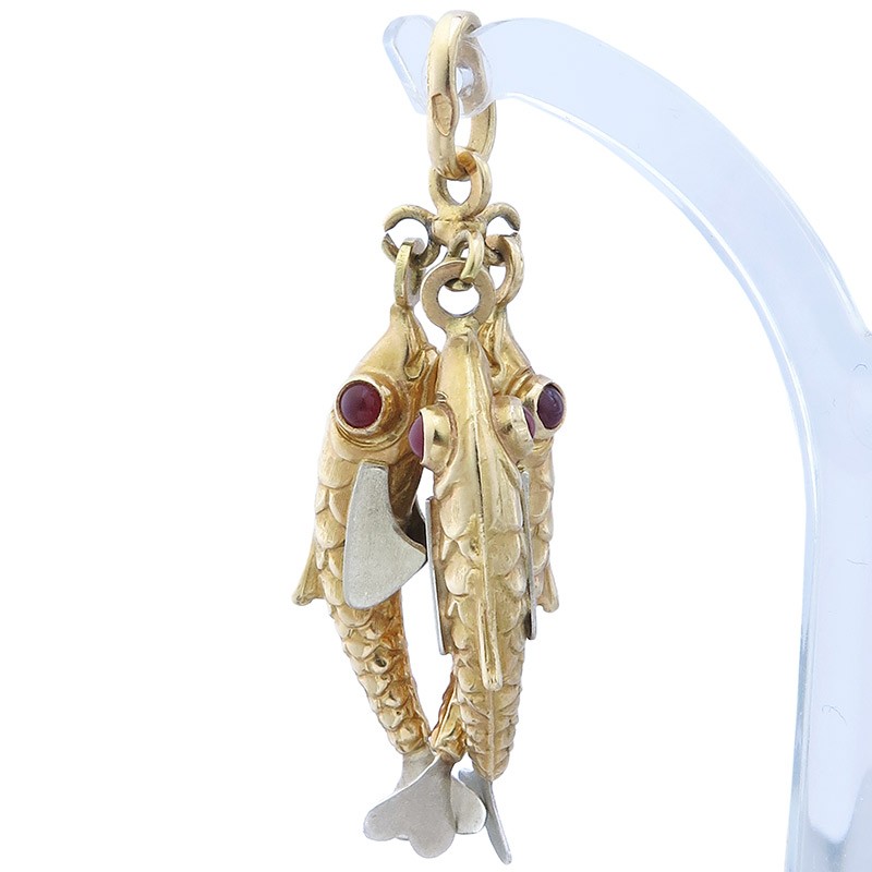 Fish Pendant 750 Gold Italy around 1960