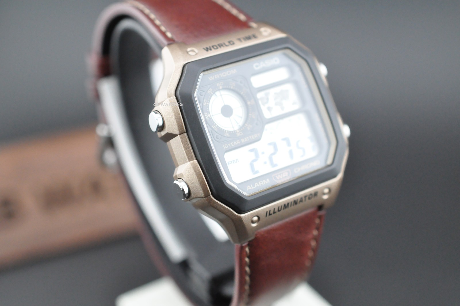 Casio AE-1200WHL-5AV, World Time Watch, Chronograph, 5 Alarms, 10 Year Battery