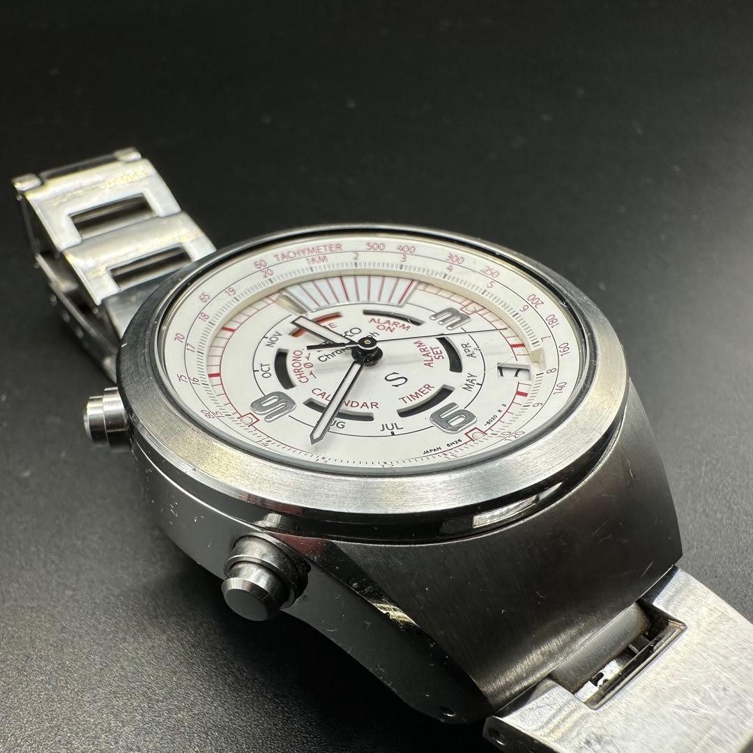 Seiko SUS Multi Function chronograph 6M26-6020 White Dial Working Condition