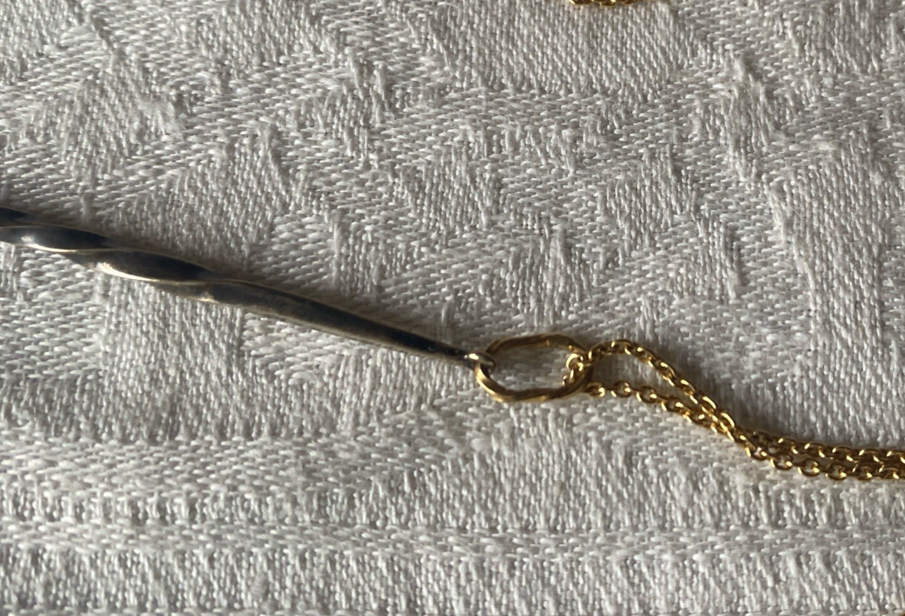 Sarah McGuire Studio Gold Long Necklace with Three Mixed Metal Pendants