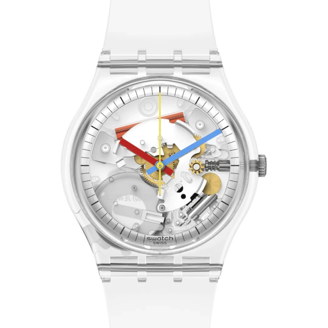New Swiss Swatch Originals CLEARLY GENT Watch 34mm SO28K100-S06