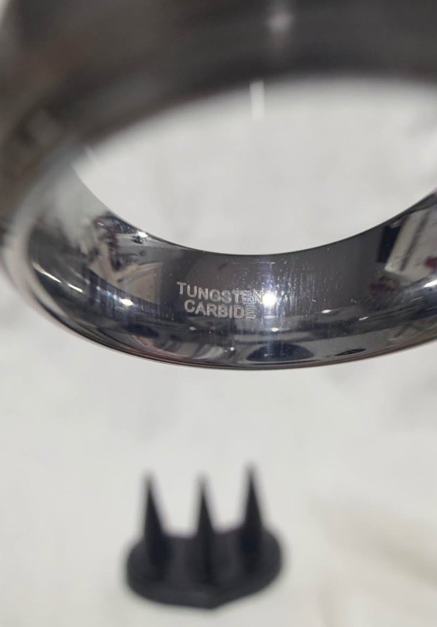 Tungsten Carbide Silver Tone Band Ring