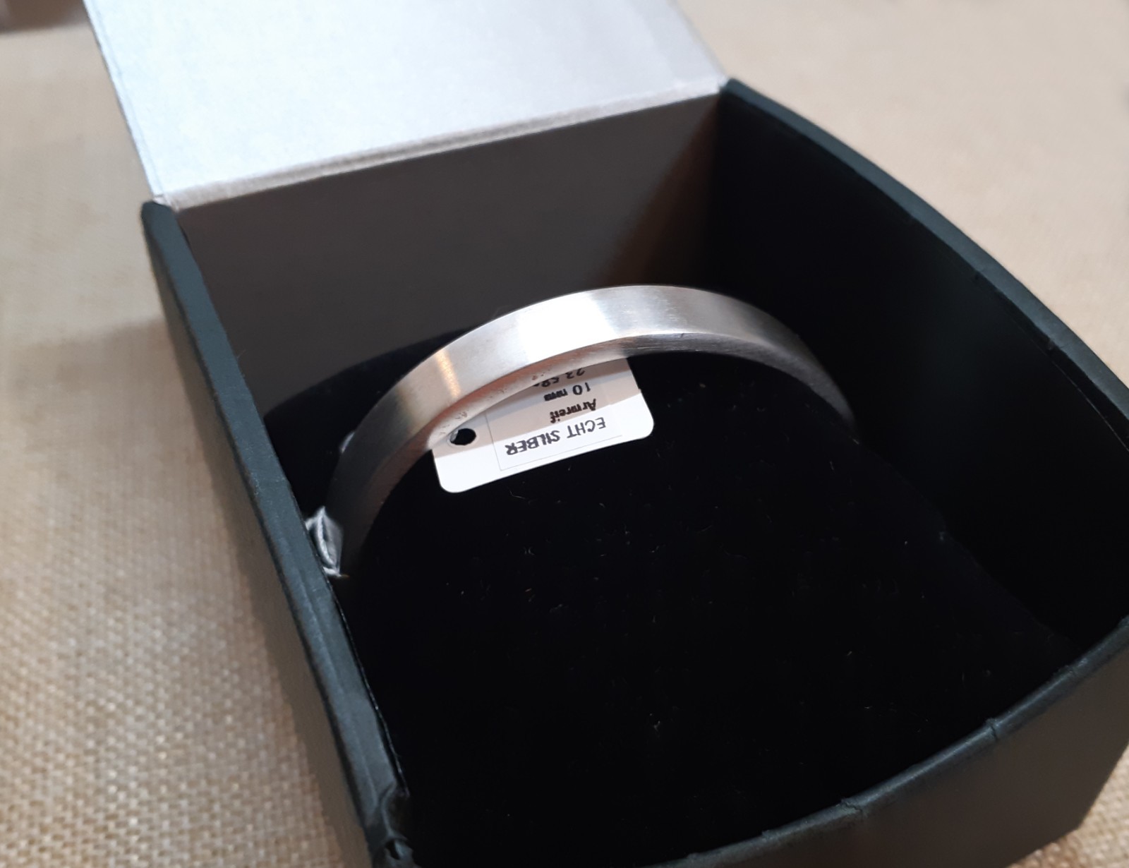 925 GENUINE SILVER *** Bangle Bracelet Matt Solid 10mm Wide