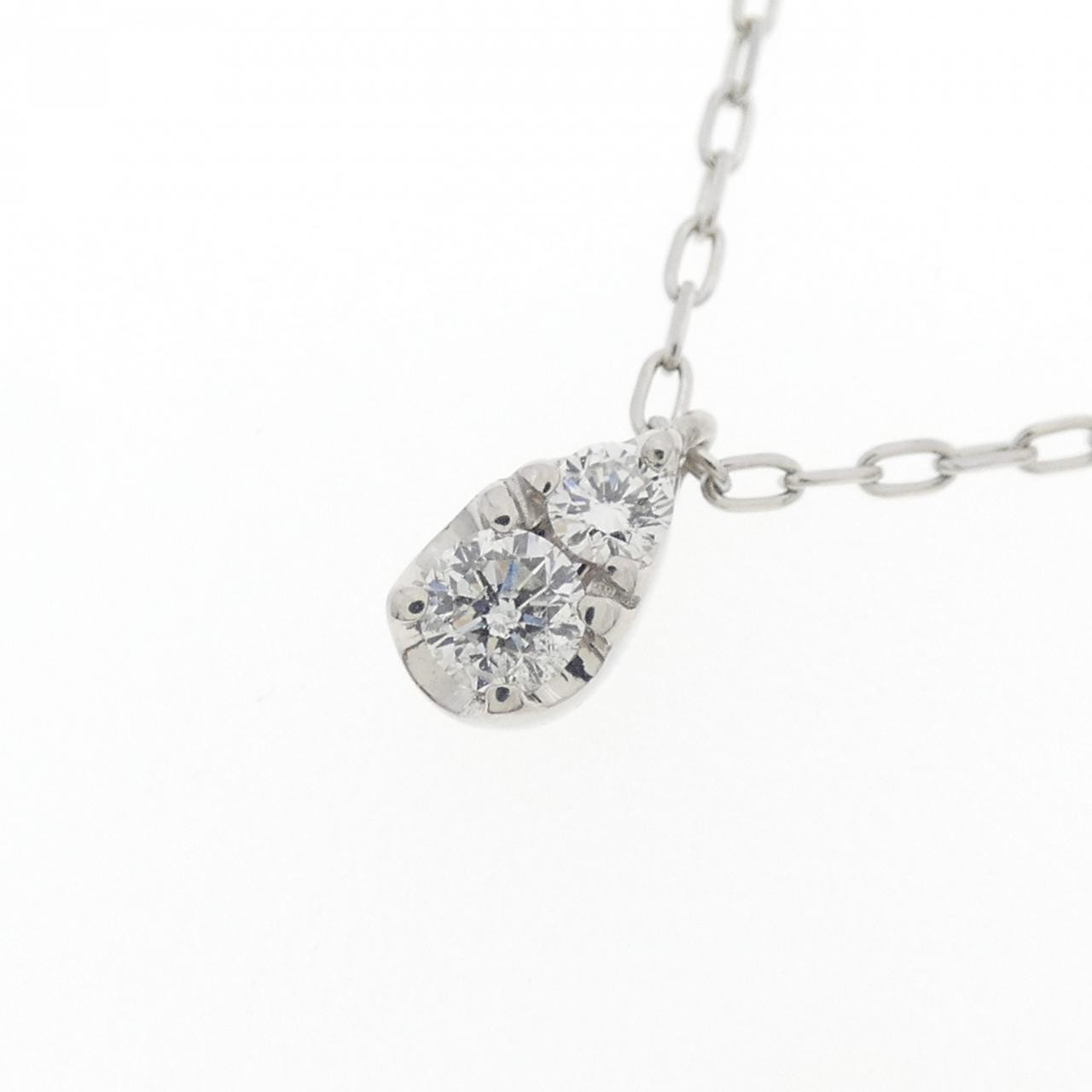 Authentic PT950/PT850 Diamond Necklace 0.10CT #270-004-101-4186