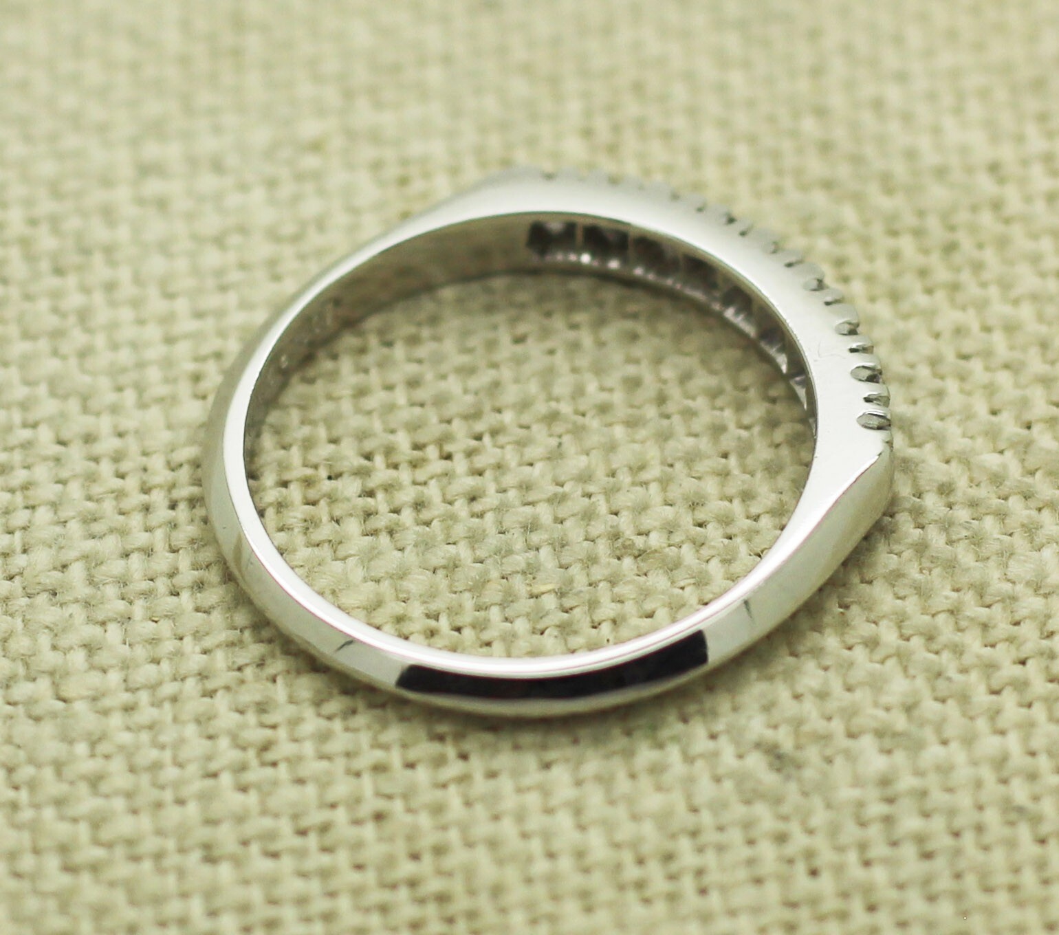 Platinum 0.27ct Diamond Band Ring Size 6.5