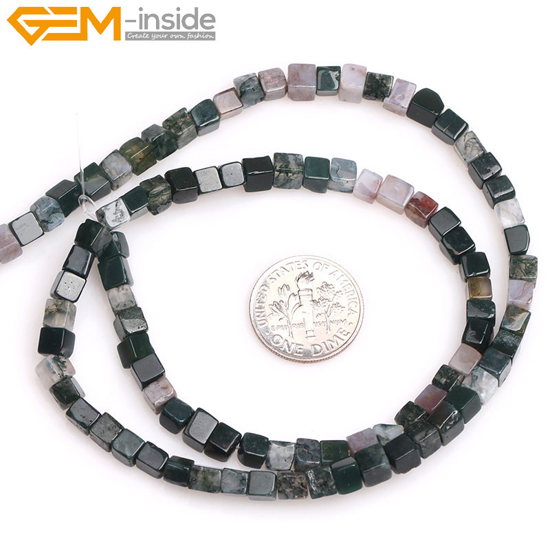 4mm Natura Square Cubic Cube Assorted Gemstone Beads Jewelry Making 15” Stone