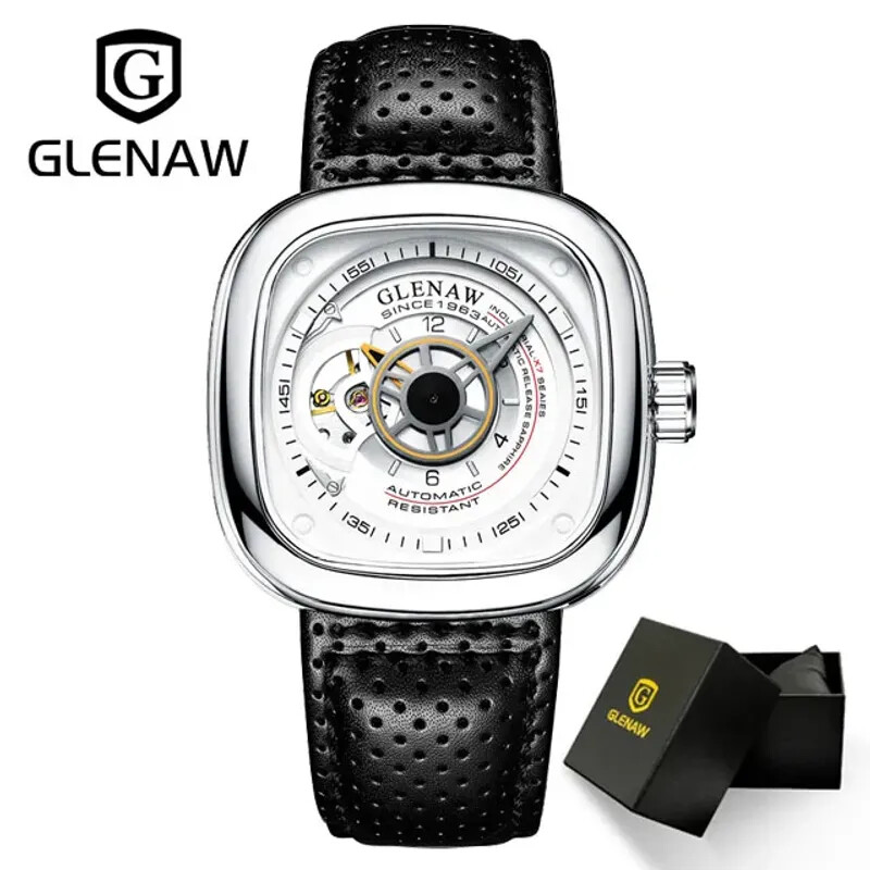 2025 New Mechanical Watch for Men Breathable Leather stainless Steel Automatic