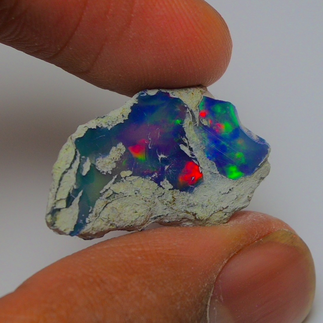 Polished Blue Opal Rough 6.80 Carats, Smoked Ethiopian Welo Opal Rough,