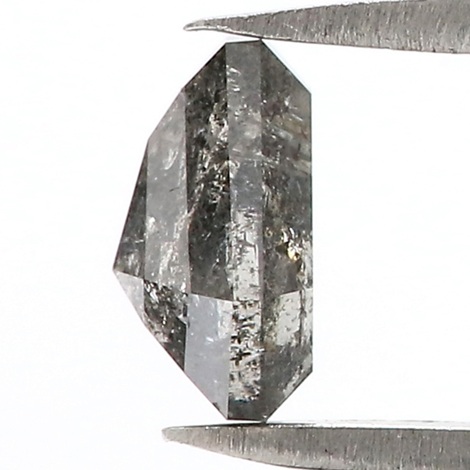 0.87 CT Natural Loose Coffin Cut Diamond 6.40 MM Salt And Pepper Diamond QL7838