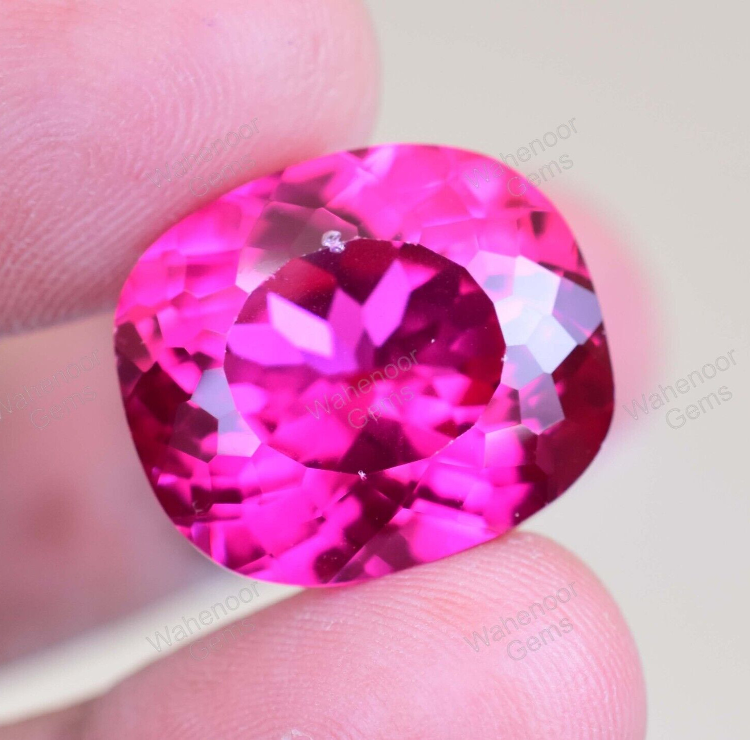 Natural Rose Red Ruby 28.75 Ct Cushion CERTIFIED Rare Loose Gemstone