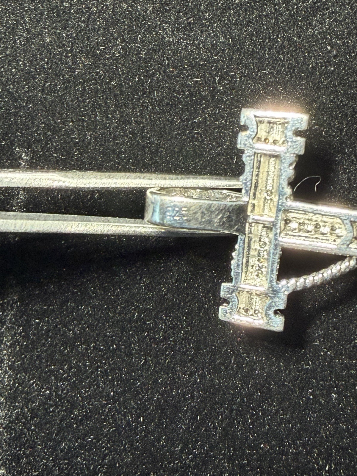 925 Sterling Silver CZ Anchor Pendant | 9g | Read Description