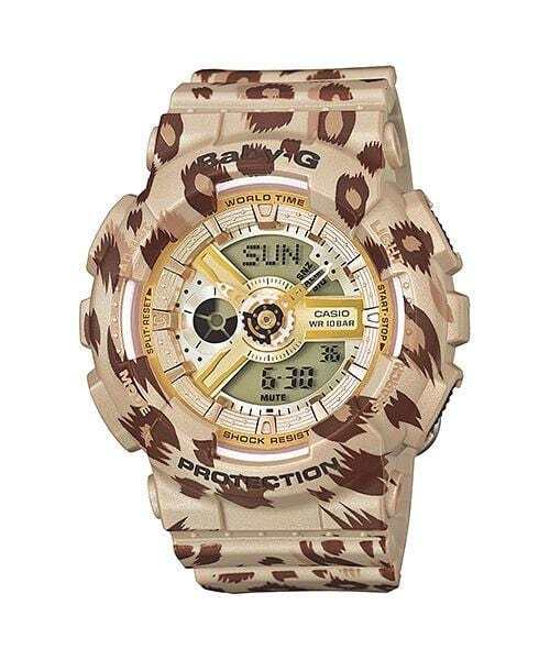 Casio Baby-G Analog Digital BA-110LP-9A Leopard Pattern Resin Women’s Watch