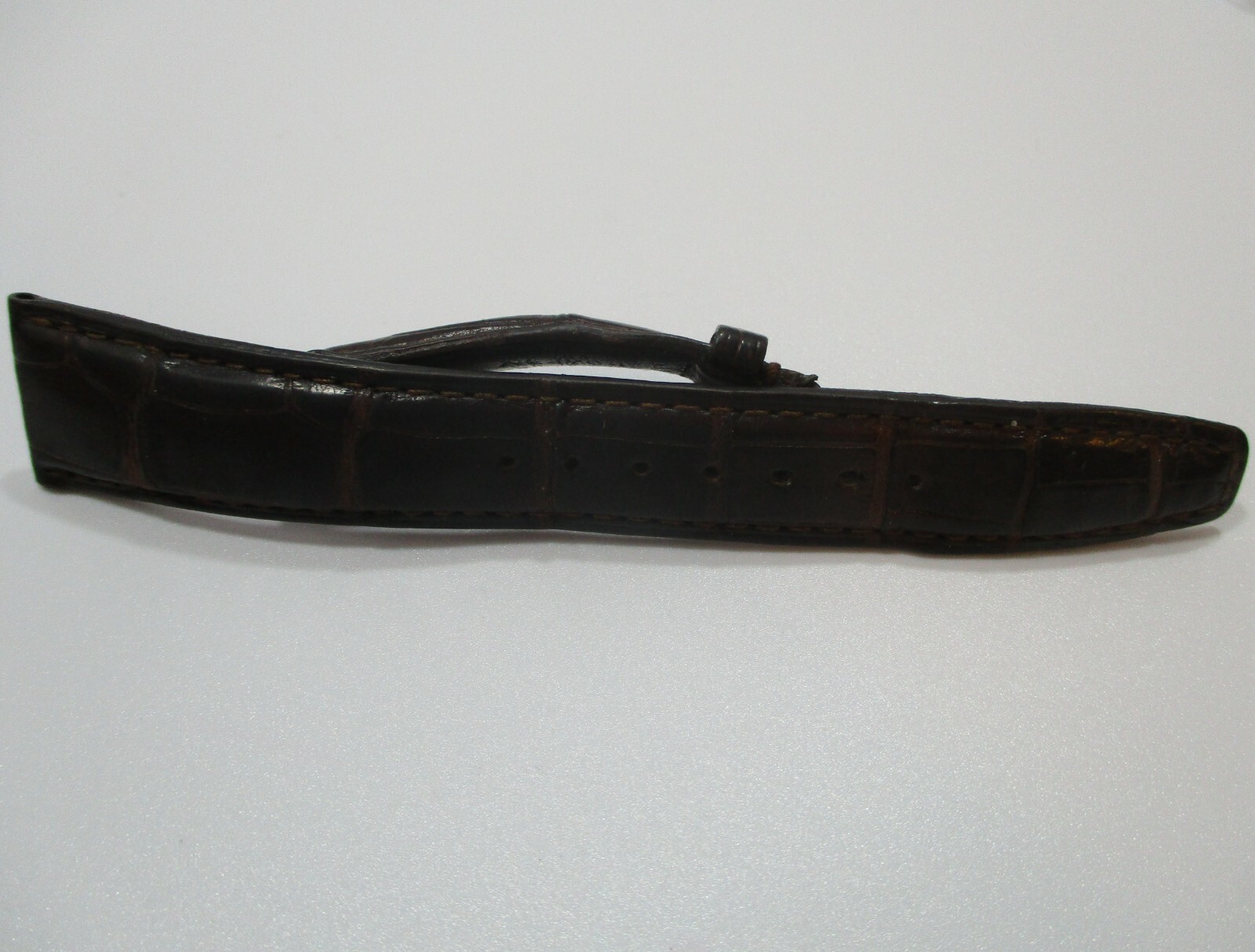 IWC Watch 22mm x 18mm Brown Reptilian Watch Strap Band Pair A24704 135+55mm Long