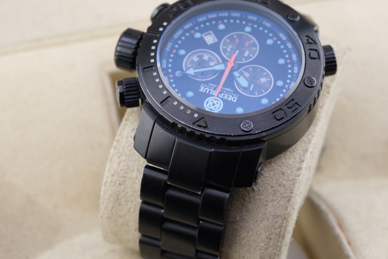 Juggernaut 1000m Chronograph PVD Black Swiss Quartz 46mm 7.1”