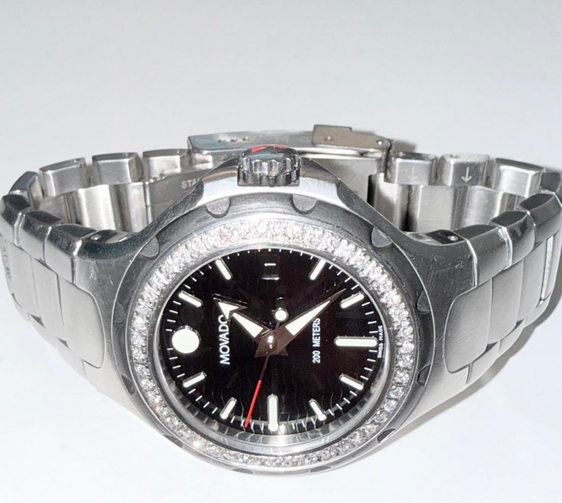 MOVADO MEN’S 45MM SERIES 800 LAB GROWN DIAMOND QUARTZ WATCH