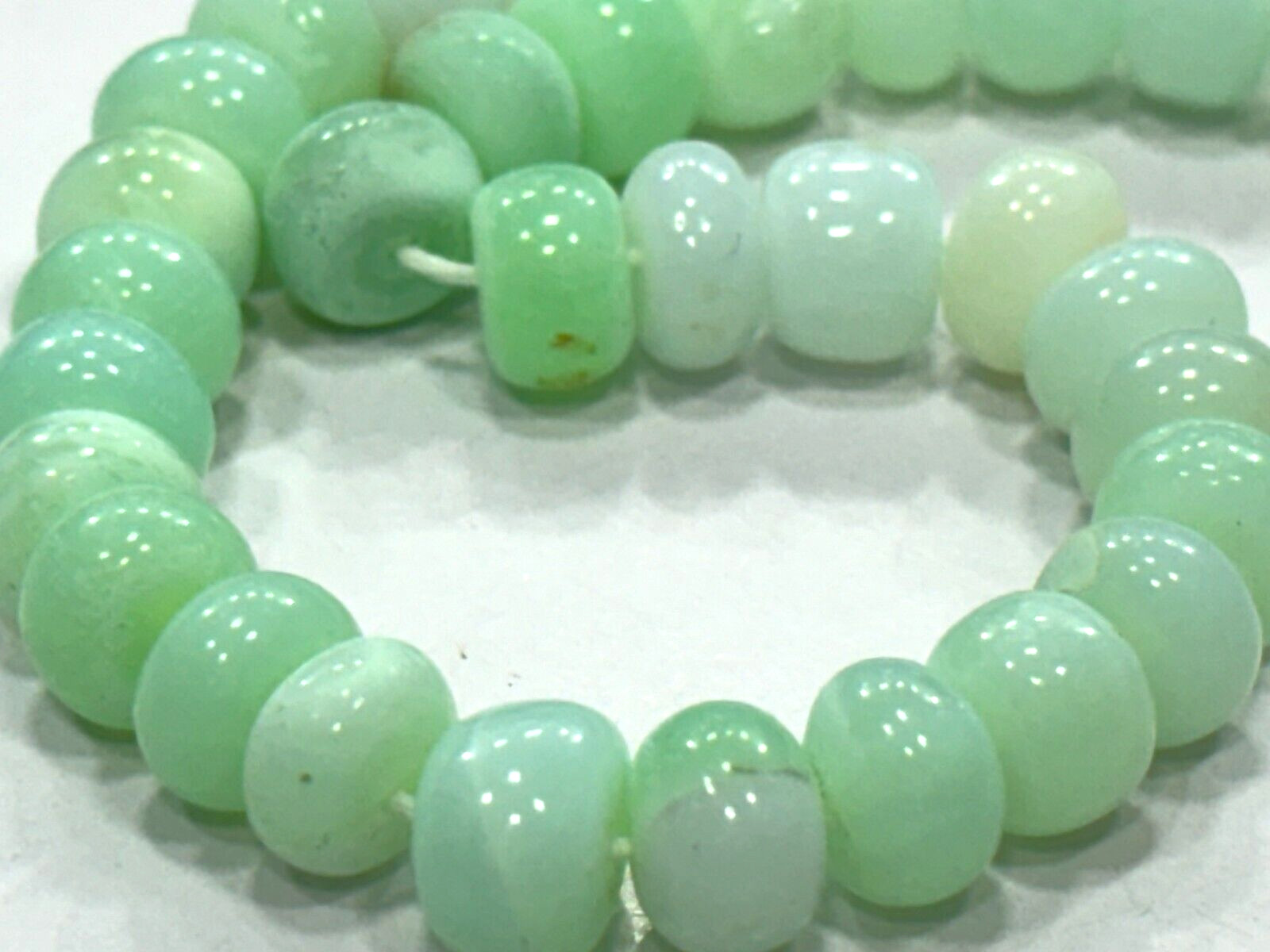 Chrsoprase Opal Roundelle Smooth 8-9 mm Gemstone Beads 16 Inch 1 Strands