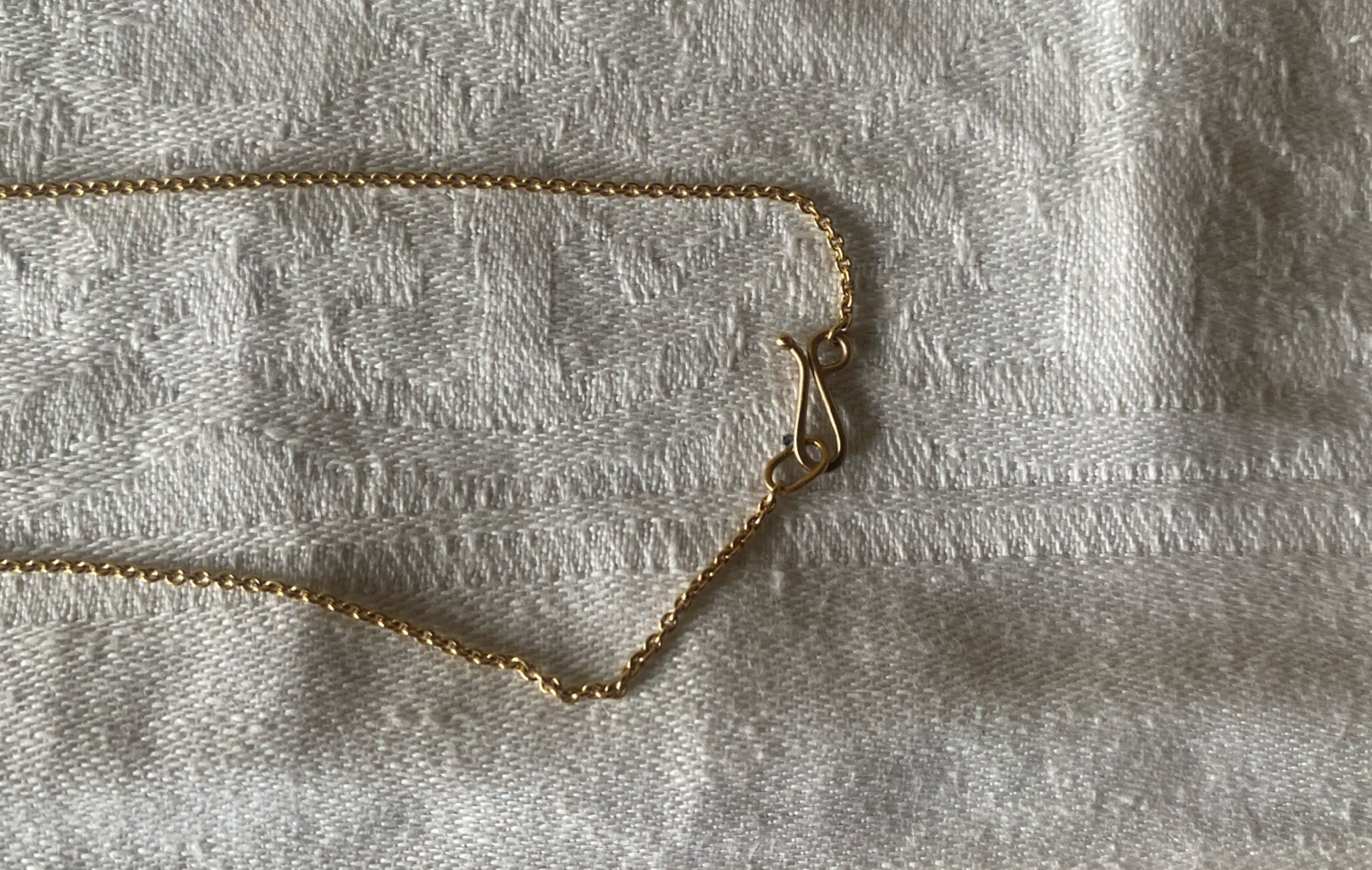 Sarah McGuire Studio Gold Long Necklace with Three Mixed Metal Pendants