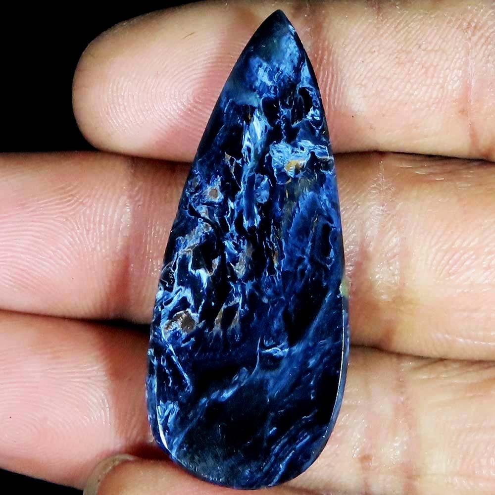 40.55 Ct Natural PIETERSITE Pear Cabochon Semi Precious Gemstone 18x45x5 mm PR08