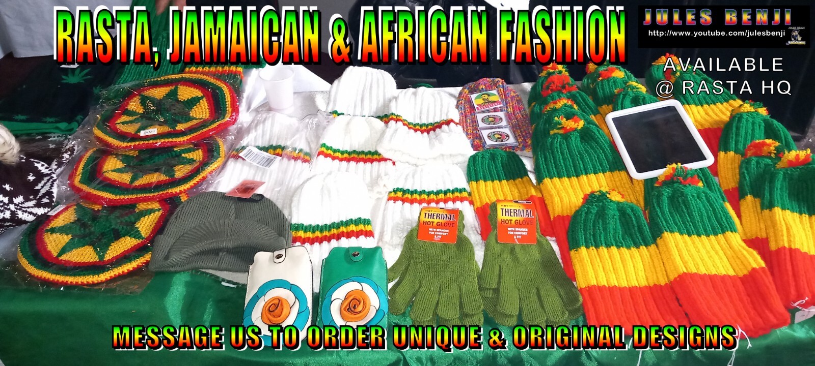 RASTA Beads – Ear Ring / design size 3cm X 1cm approx FREE UK DELIVERY