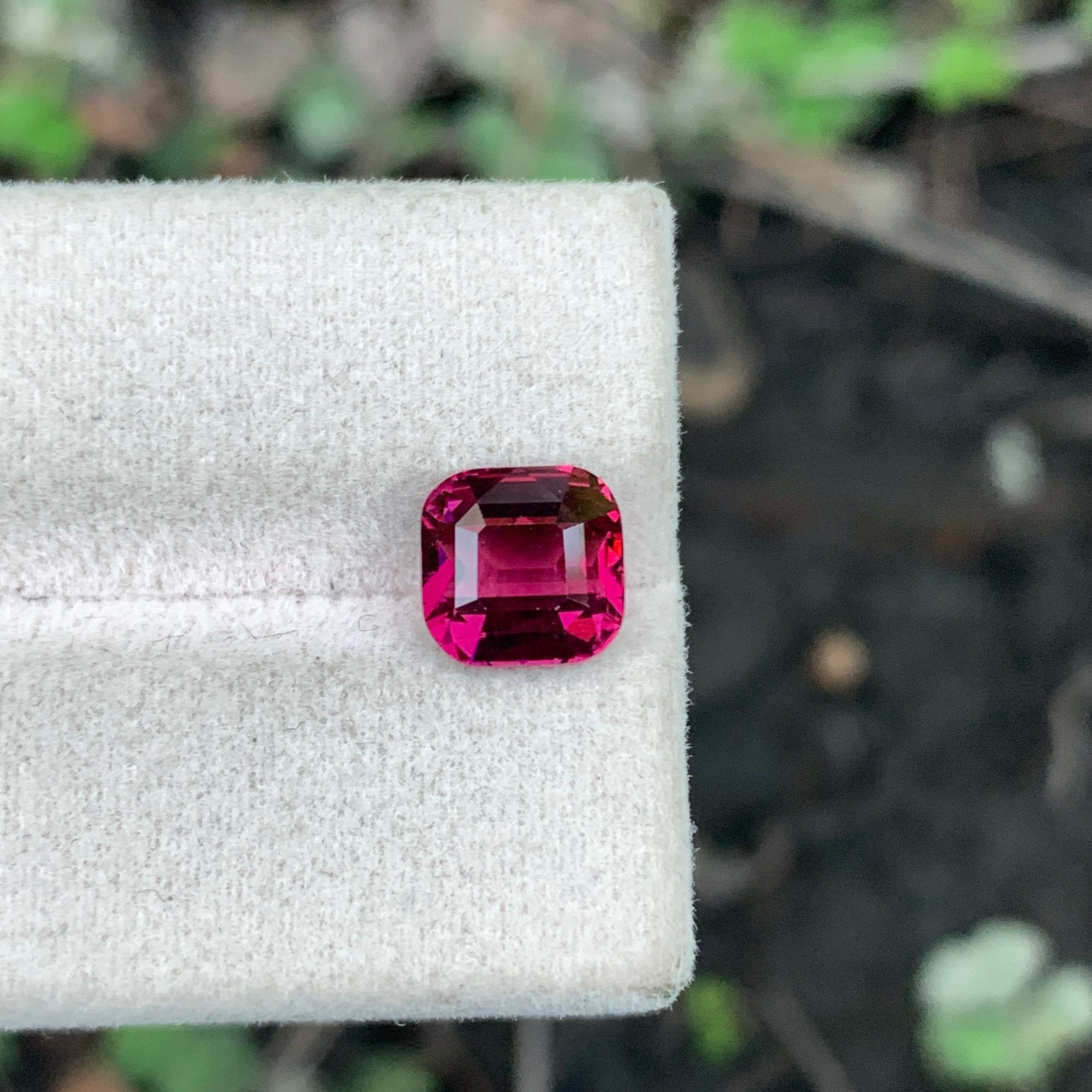 Certified 2.82 Cts Natural Eye SI Clarity Rhodolite Garnet Cushion Cut Tanzania