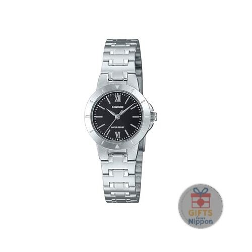 Casio LTP-1177D-1AJF Women’s Quartz Watch Black Stainless Steel 25mm New
