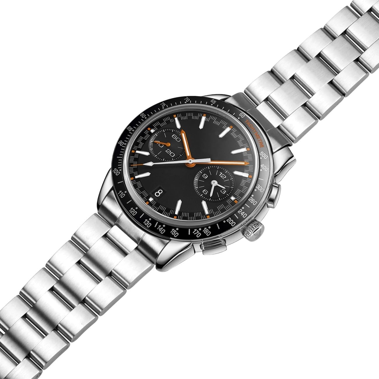 Adjustable Stainless Steel Watch Band 18mm 20mm 21mm 22mm with Deployment Buckle