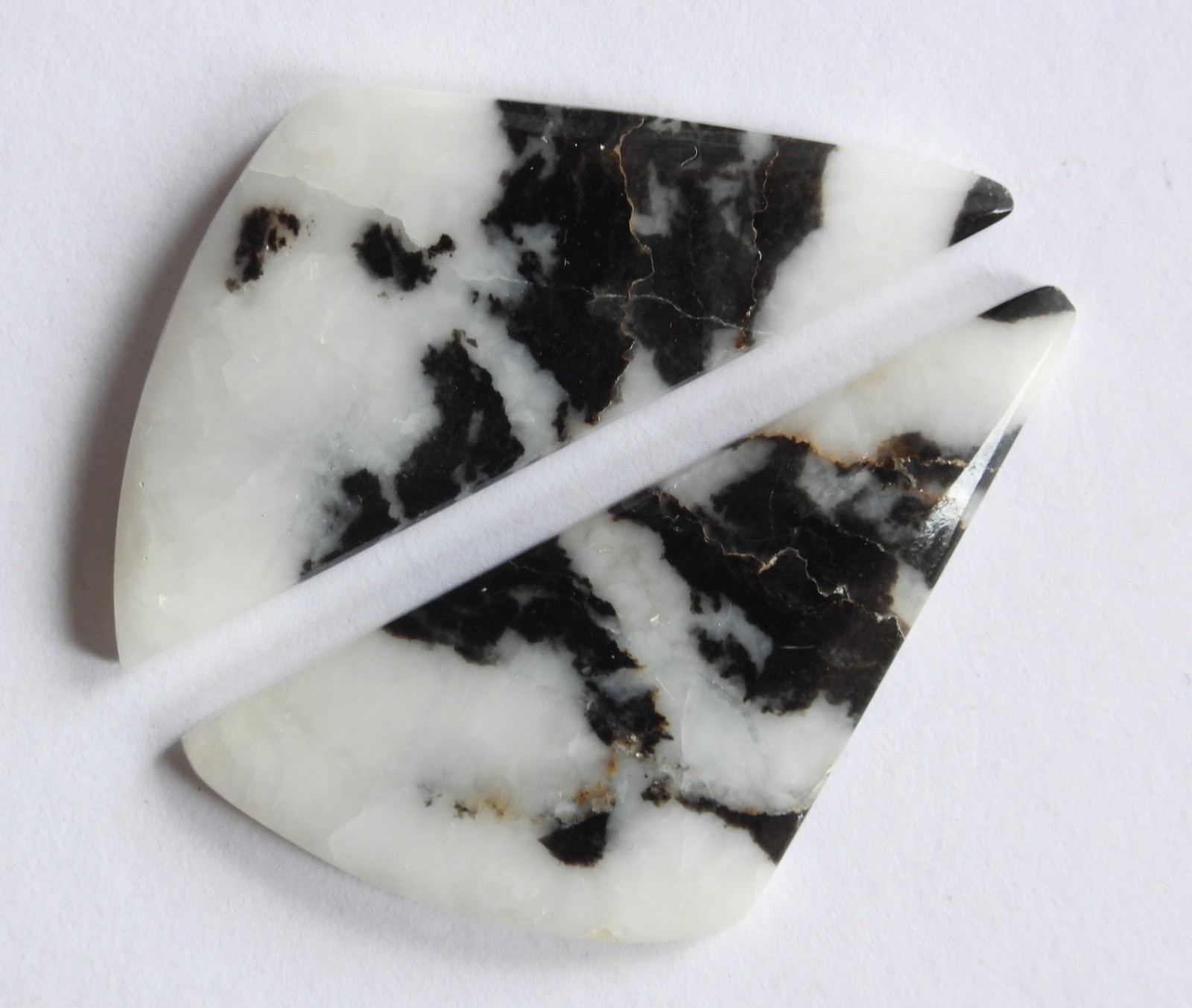 37.85 Ct Natural Zebra Jasper (39.7mm X 17mm each) Cabochon Loose Match Pair