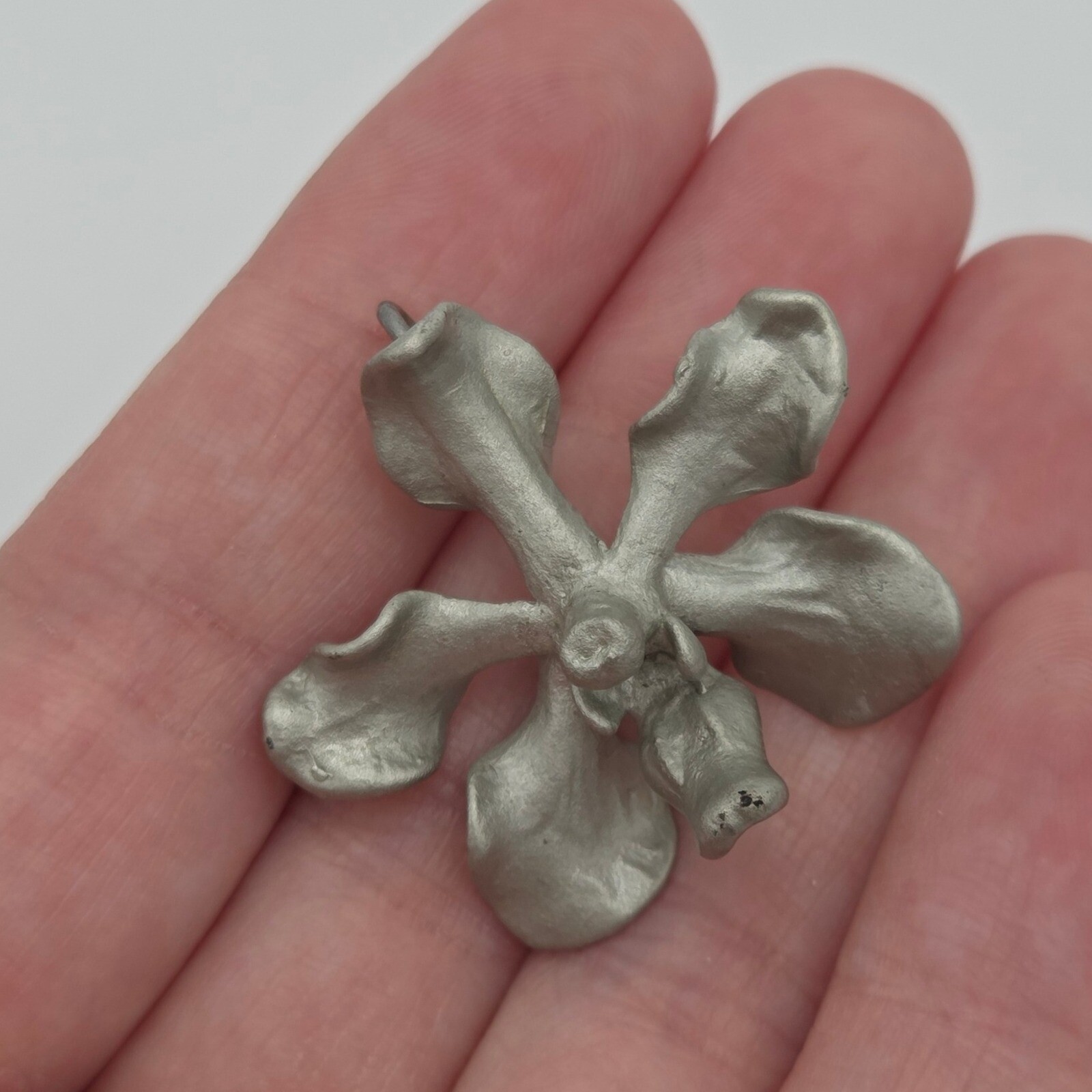 Vintage Royal Selangor Pewter Orchid Flower Pendant Only Fairy Flower Collection