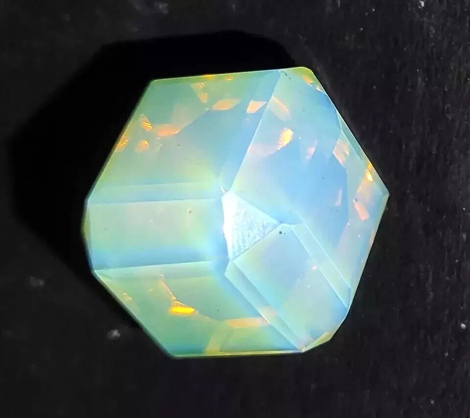 Australian Green Opal Natural 126-128 Ct Cube Welo Loose Gemstone EGL Certified