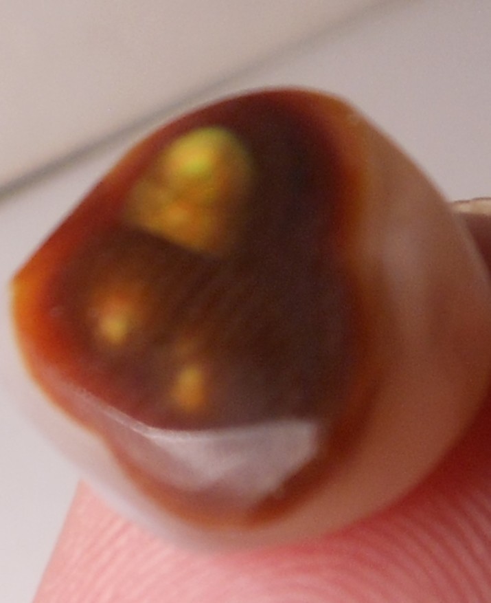 7.50ct Mexican Fire Agate 13.1mm x 11.6mm x 5.6mm