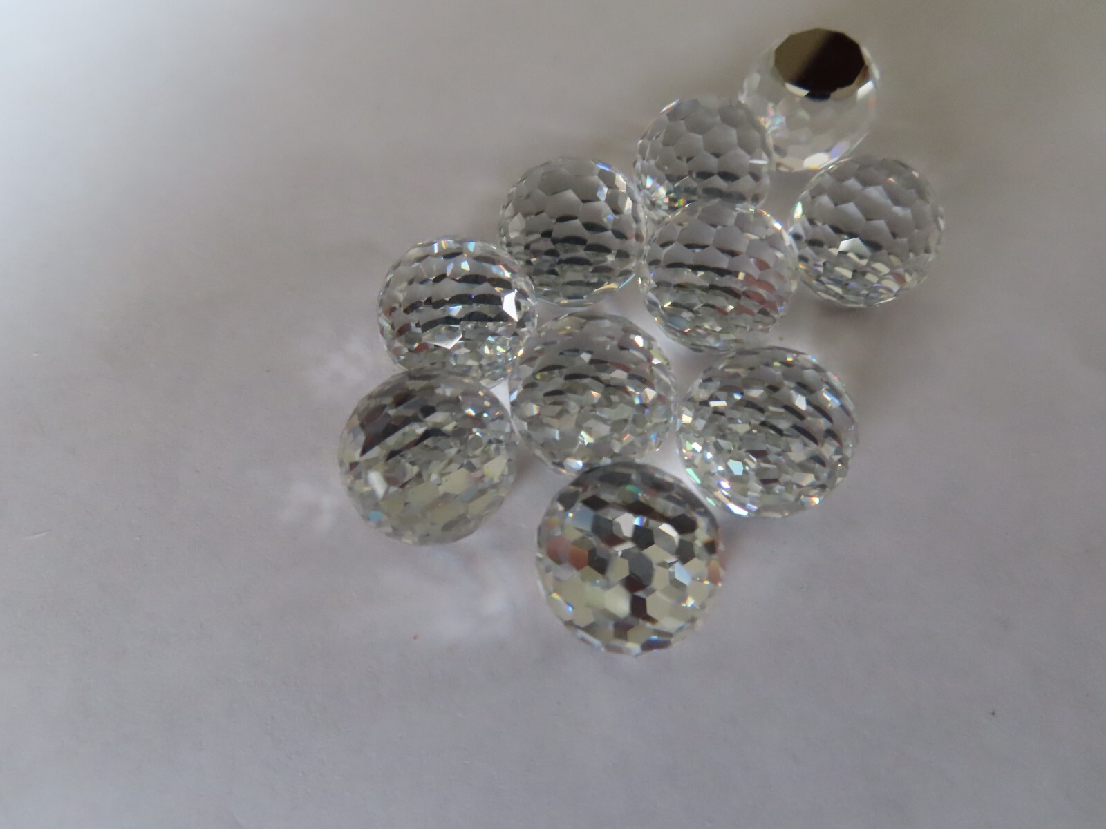 4 Swarovski 3/4 Flatback Disco Balls in 14mm Crystal CAL. #4861