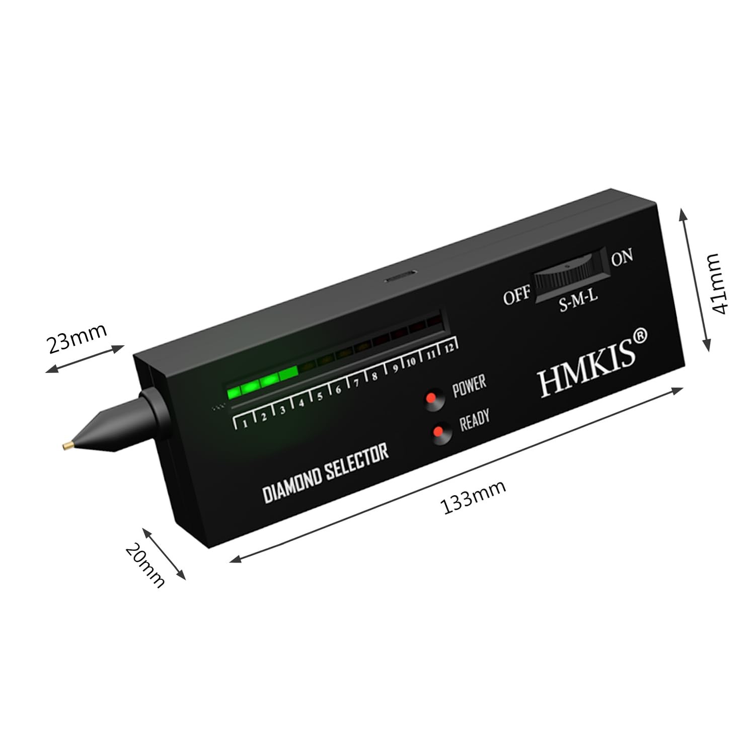 Diamond Tester Pen, Professional Jewelry Tester with 60X Magnification, HMKIS