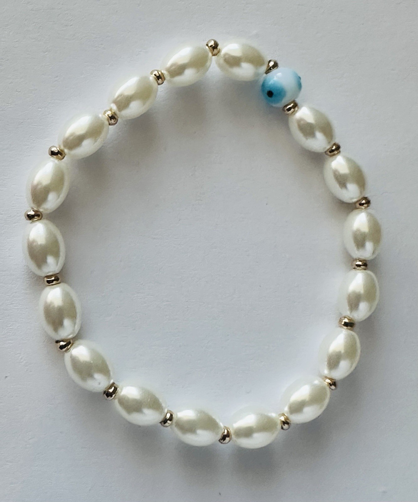 Pearl and Gold Tone Bracelet Set