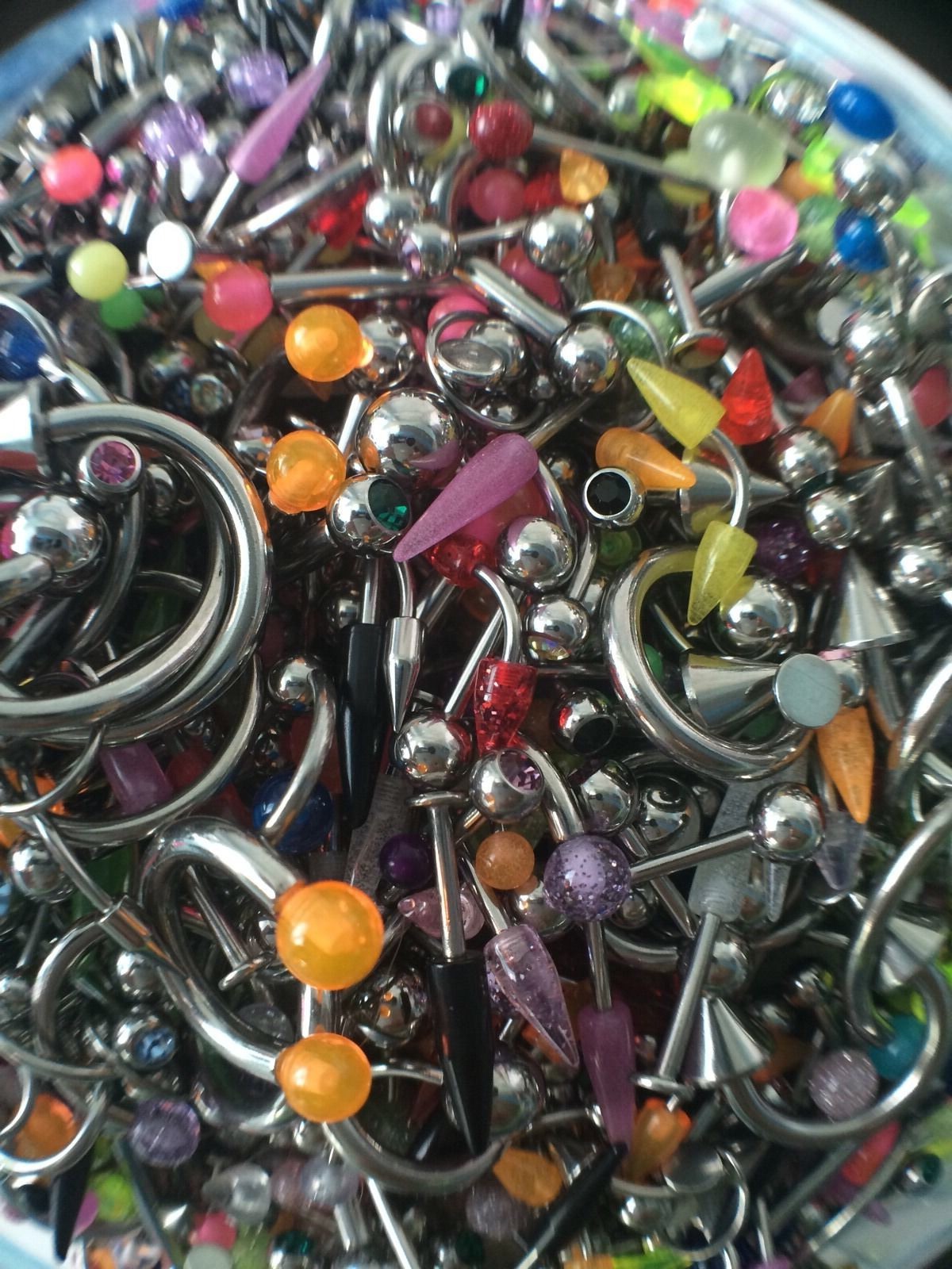Wholesale 100+ Body Jewelry Tongue Belly Lip Eyebrow Barbell Rings Stud Piercing