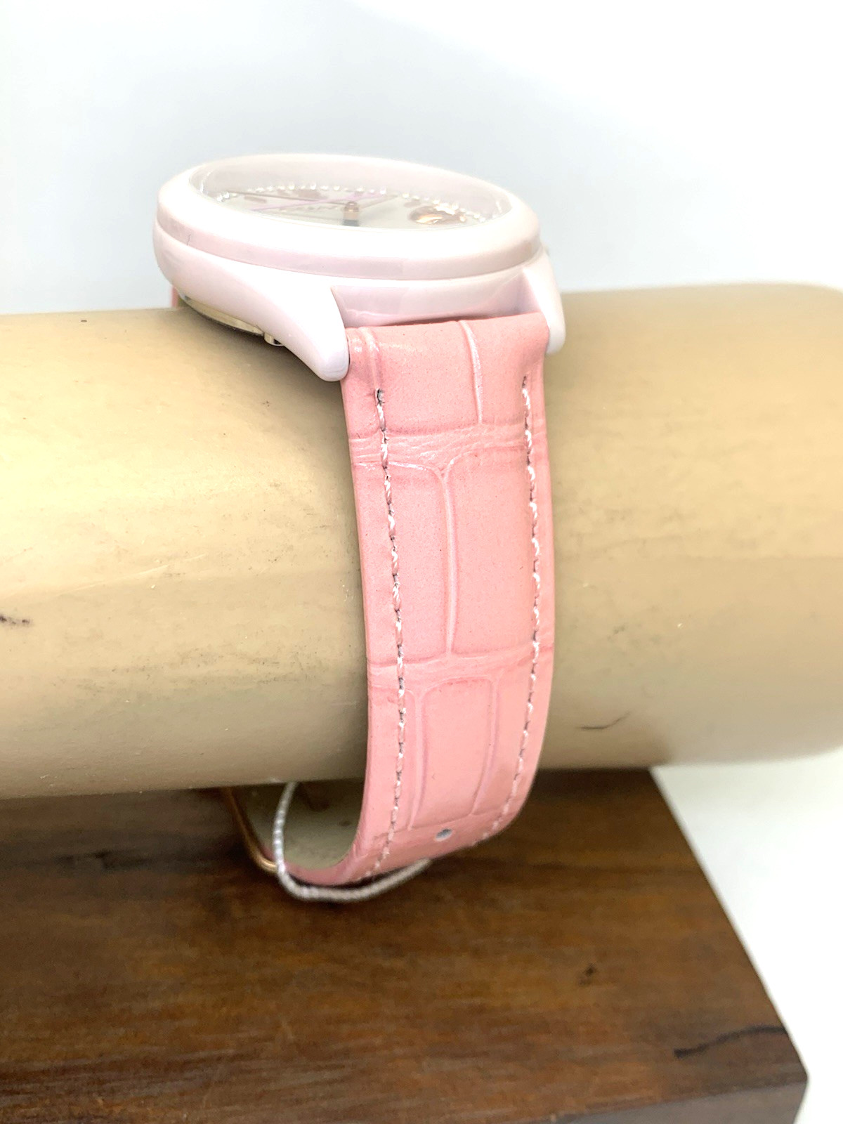 Coach Women’s Watch 14503926 Greyson Quartz Blush Pink Ceramic Leather Band 36mm