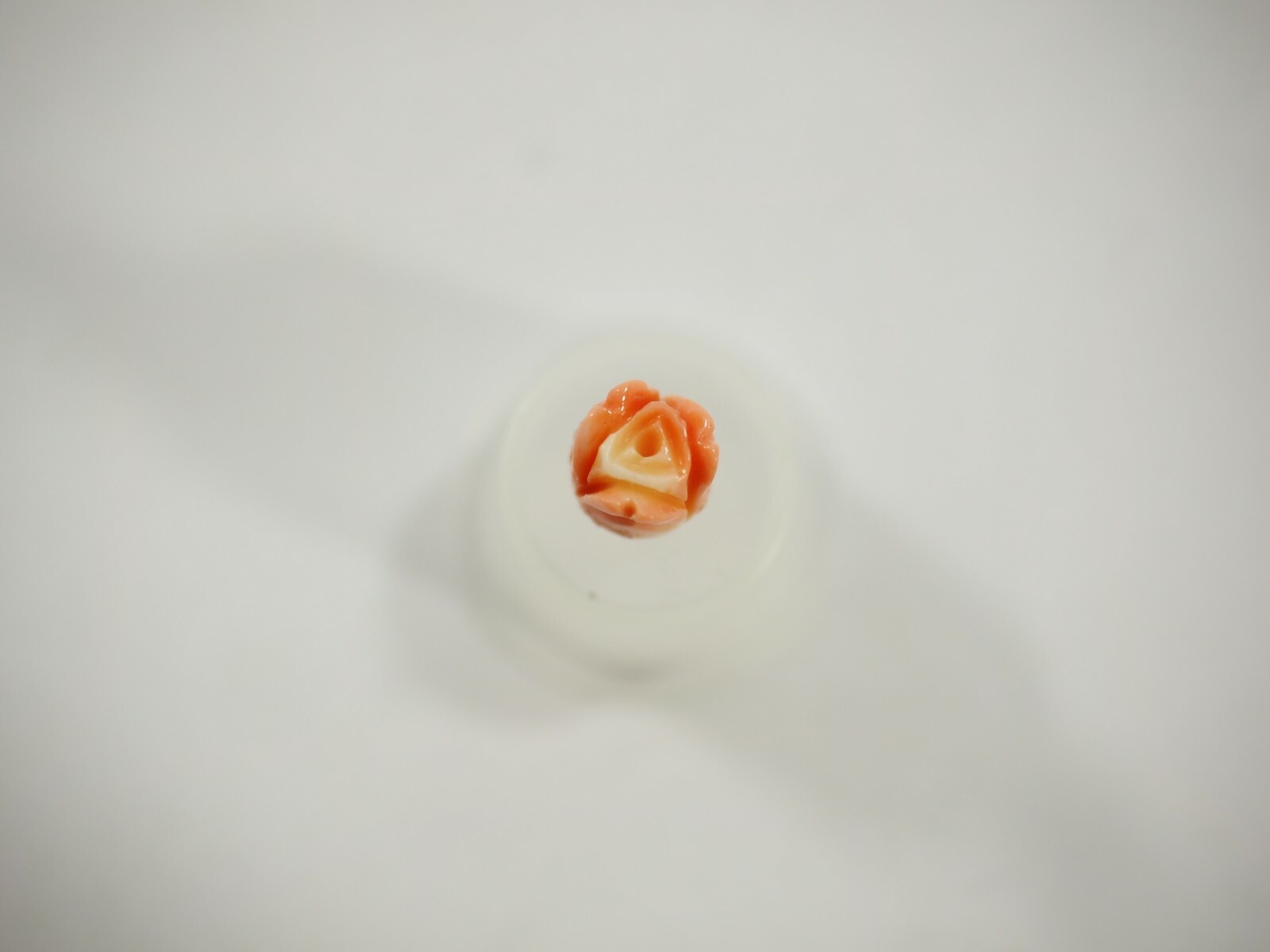 Vintage Top Quality Precious Angel Skin Pink Coral Carved 3-D Rose Cabochons NOS