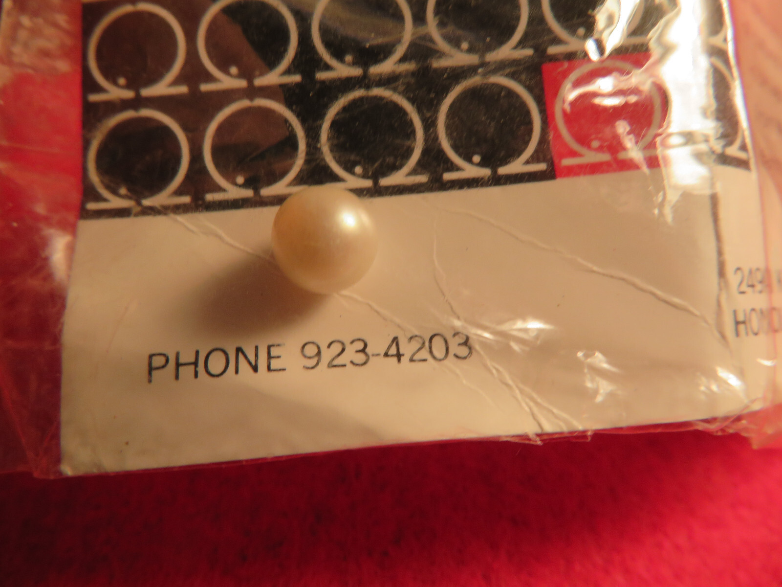 MURATA PEARL COMPANY Single Genuine Cultured Pearl Souvenir from Hawaii
