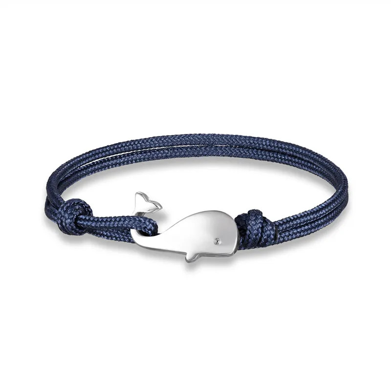Paracord Rope Bracelet Men Silver Tone Wrap Layered Strand Metal Jewelry