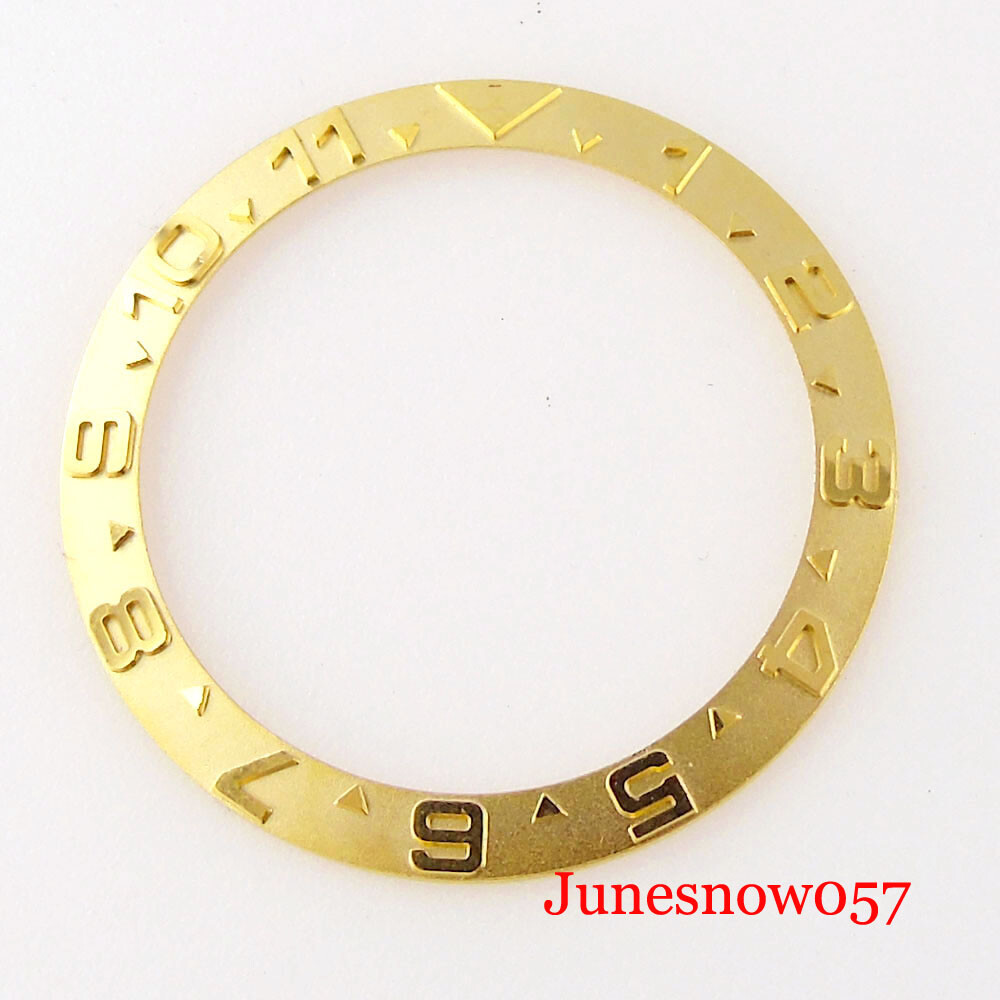 12 Hours 38mm*30.5mm Watch Bezel Insert Ceramic Alloy Steel Ring Slope Rose Gold